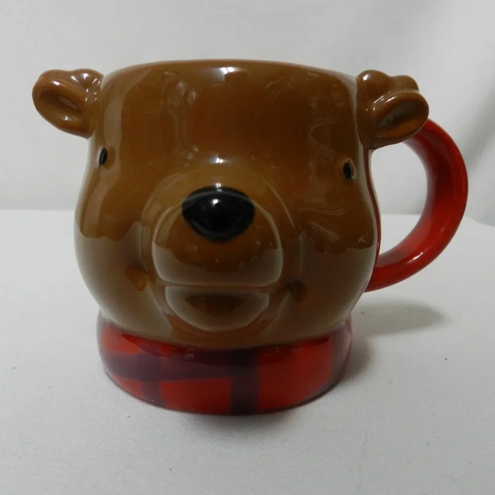 Wonderland Target Christmas Holidays Teddy Bear Mug Cup 3D micro safe NEW NWT